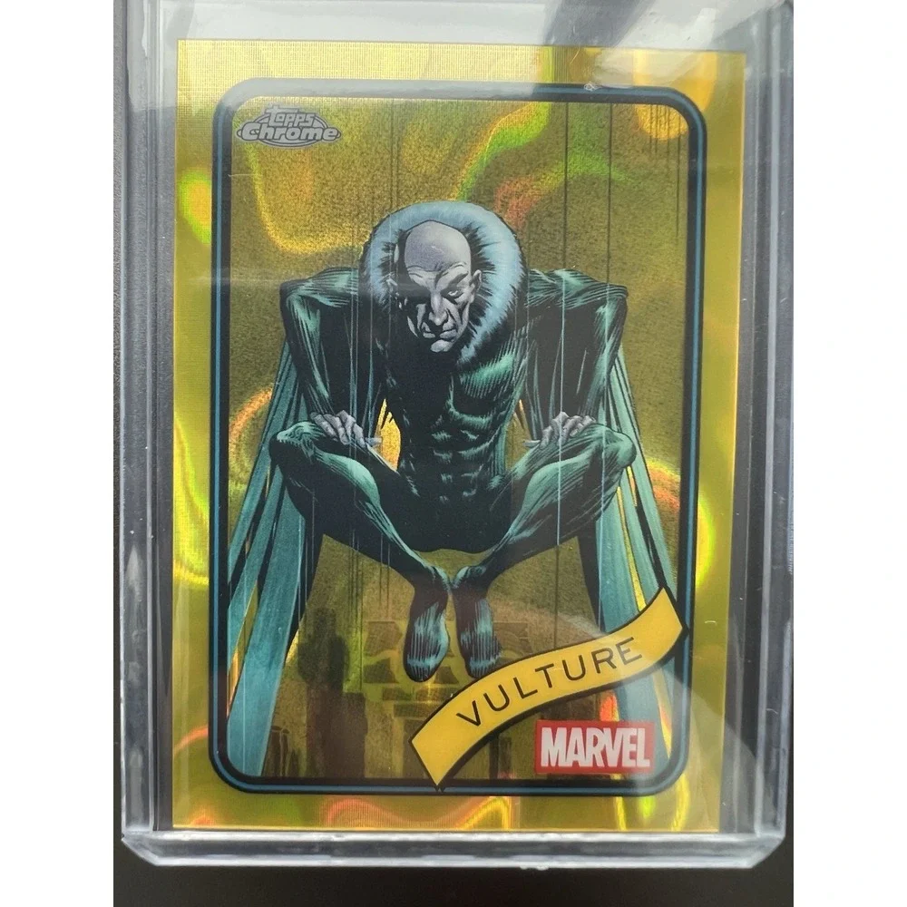 2025 Topps Chrome Marvel Vulture‎ Yellow Lava Refractor #5 Spider-Man Villain